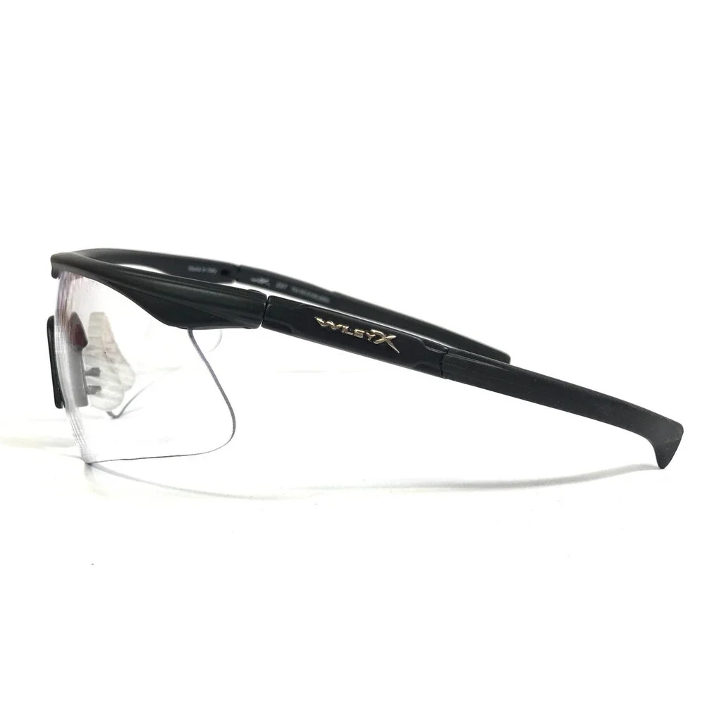 Wiley X Safety Sunglasses Z87 CE PT-1 Matte Black Shield Frames w Several Lenses